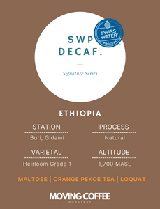 Swiss Water® Decaffeinated Coffee - Small Batch Series - ETHIOPIA G1 Asikana