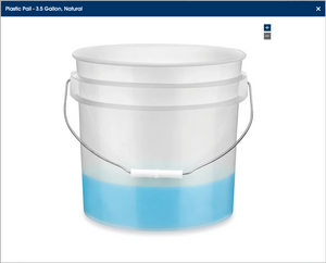 Plastic Pail - 3.5 Gallon, Natural